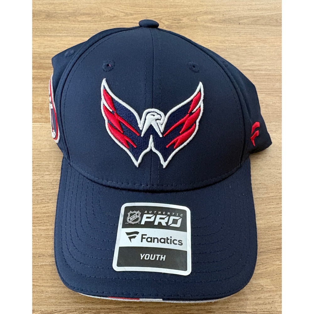NWT Youth Fanatics Washington Capitals Authentic Pro Draft Podium Hat -OS- Navy